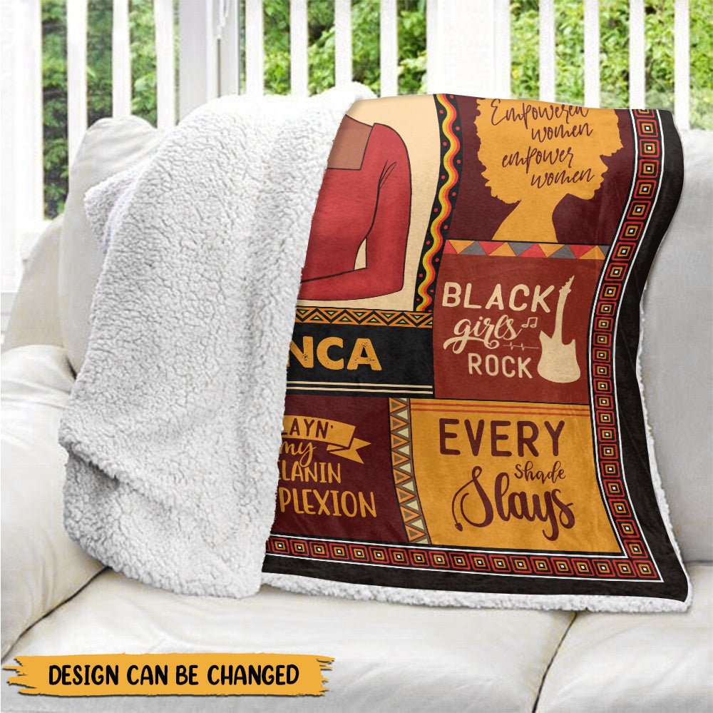 Black Queen - Personalized Blanket - Giftago