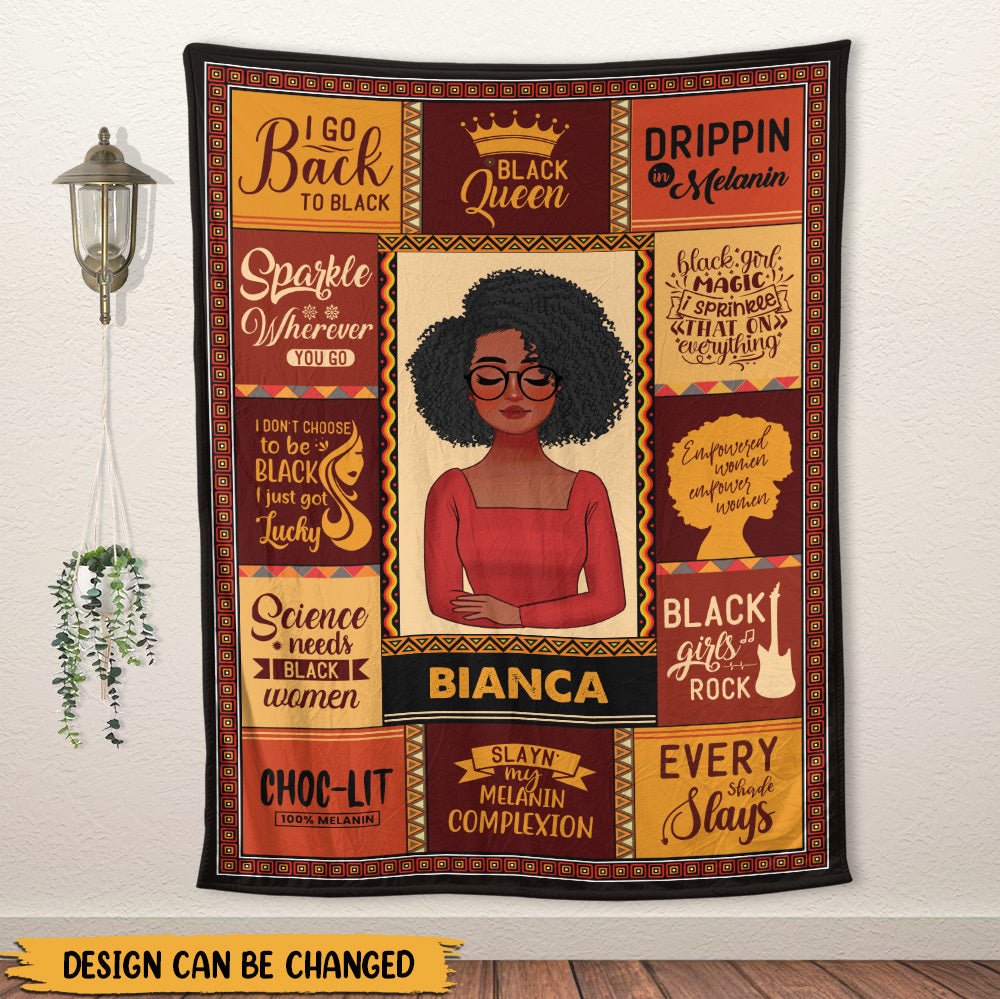 Black Queen - Personalized Blanket - Giftago