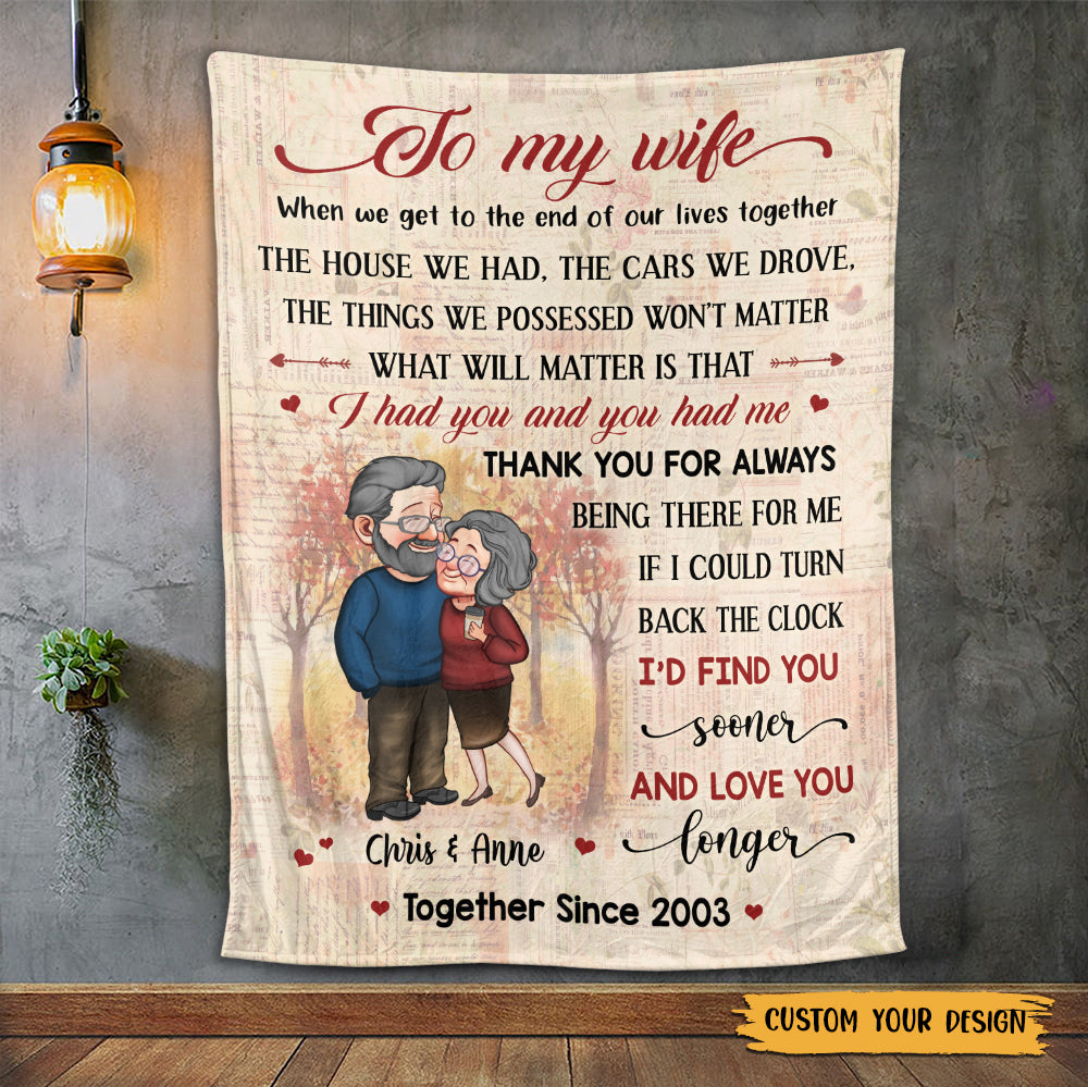 Together Since Old Couple - Personalized Blanket - Meaningful Gift For Christmas, For Couple - Giftago