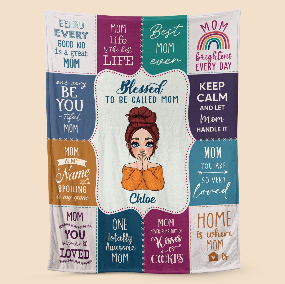 Blessed To Be Call Mom/Grandma - Personalized Blanket - Best Gift For Mother, For Grandma - Giftago