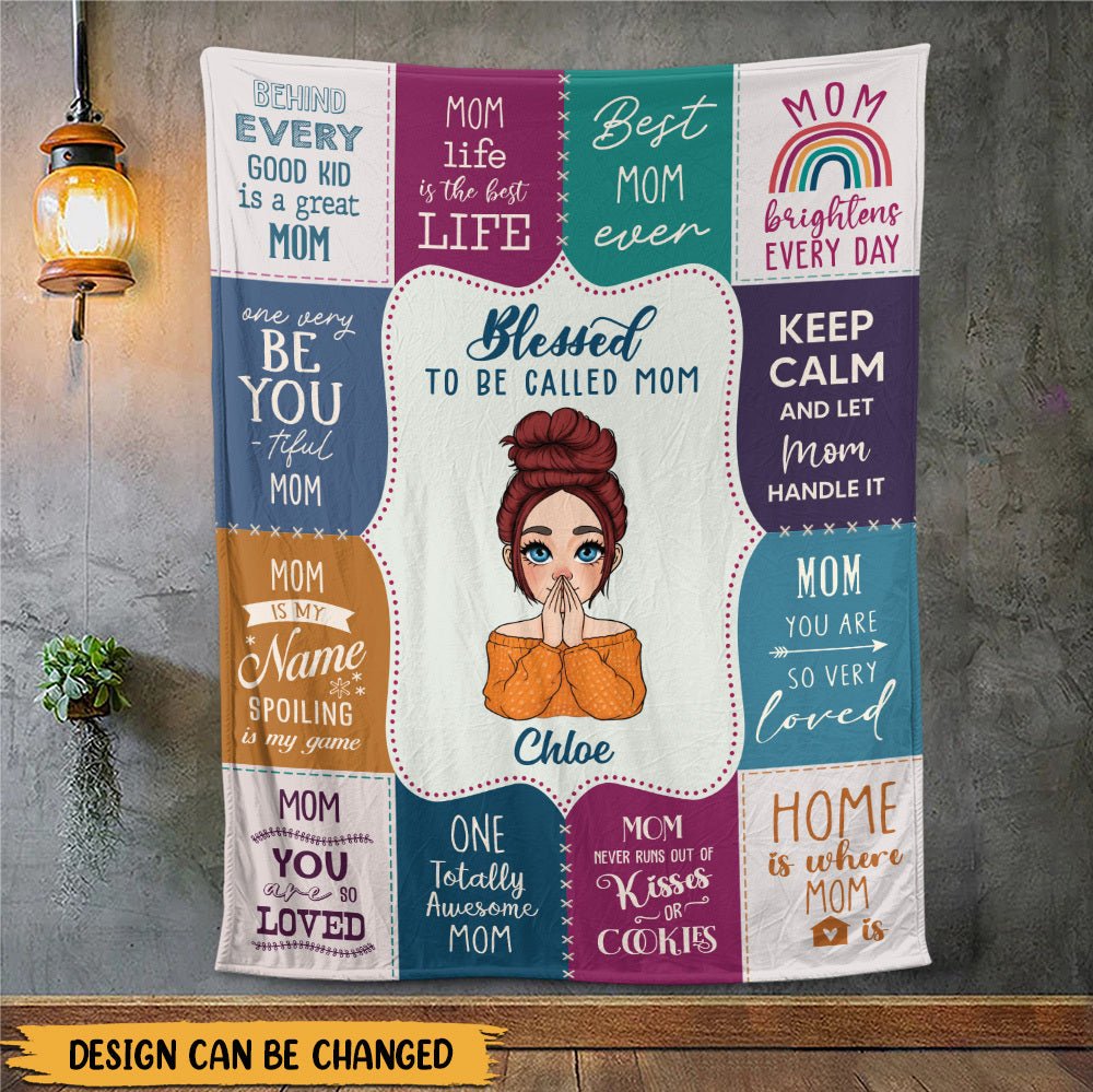 Blessed To Be Call Mom/Grandma - Personalized Blanket - Best Gift For Mother, For Grandma - Giftago