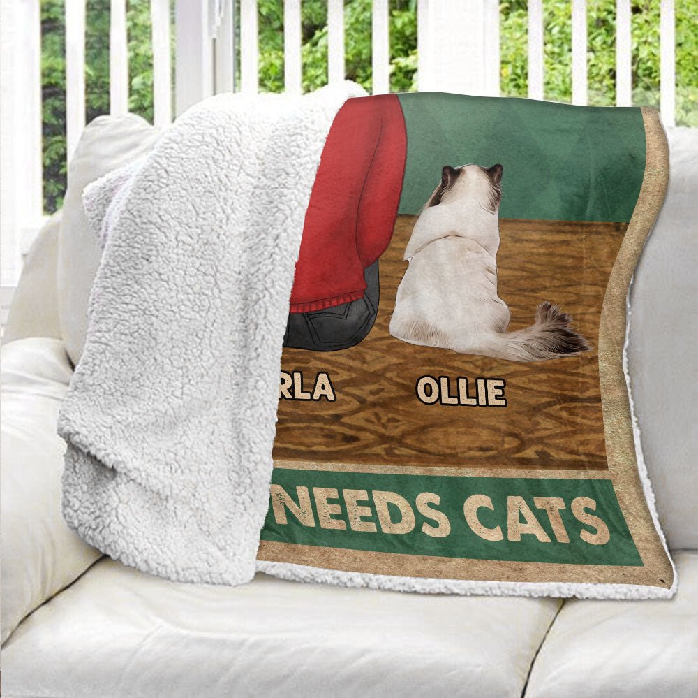 Books And Cats Blanket - Personalized Blanket