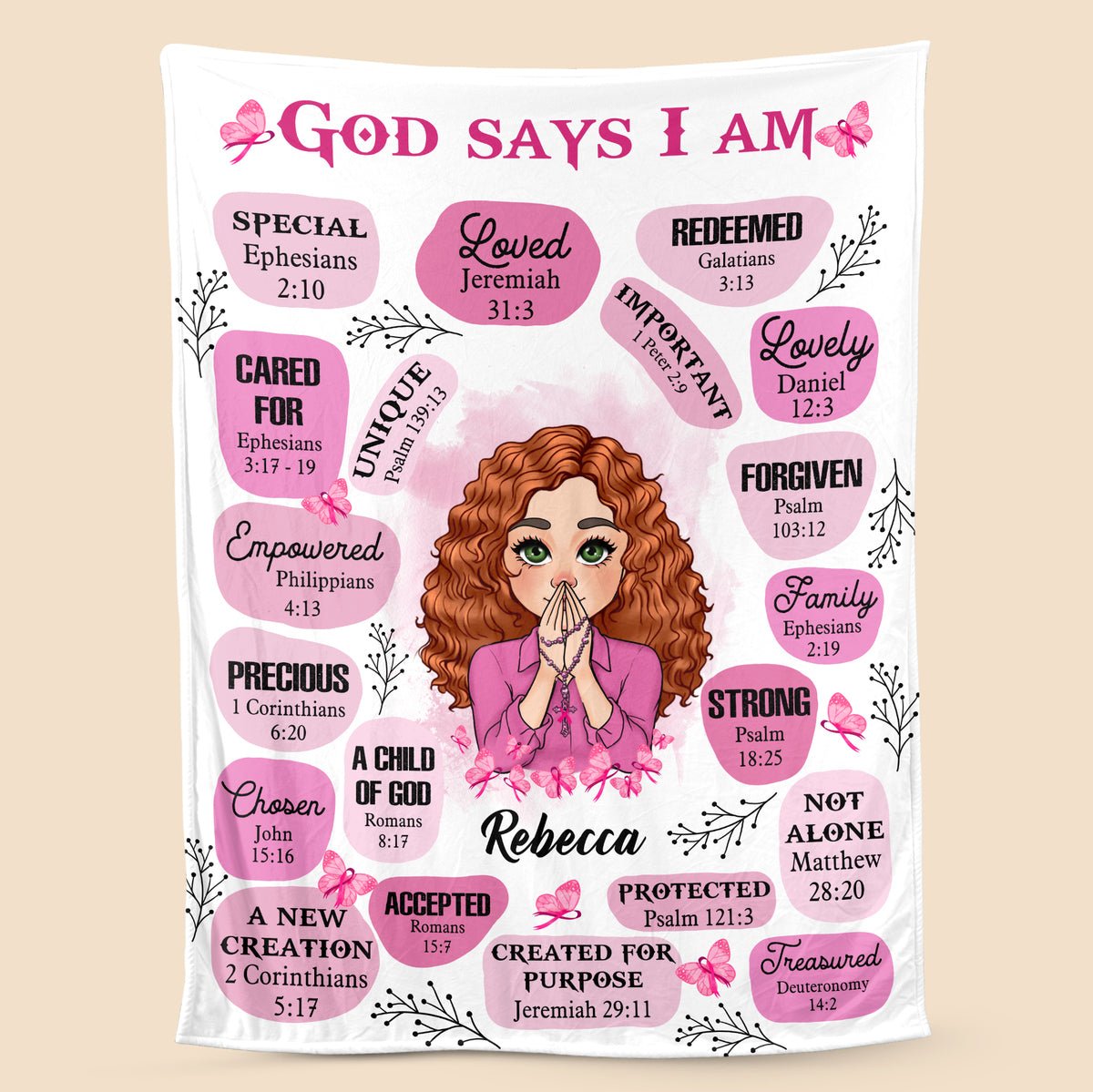 Breast Cancer Support Gift - Personalized Blanket - Giftago