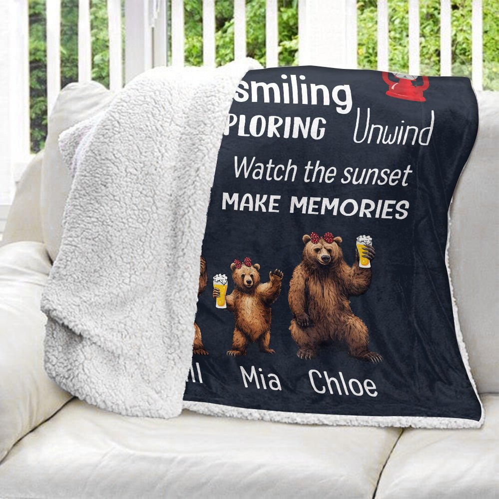 Camping Rules Blanket - Personalized Blanket