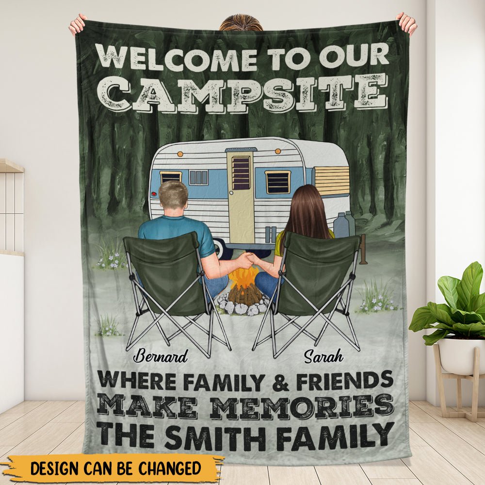 Campsite Blanket - Personalized Blanket - Giftago