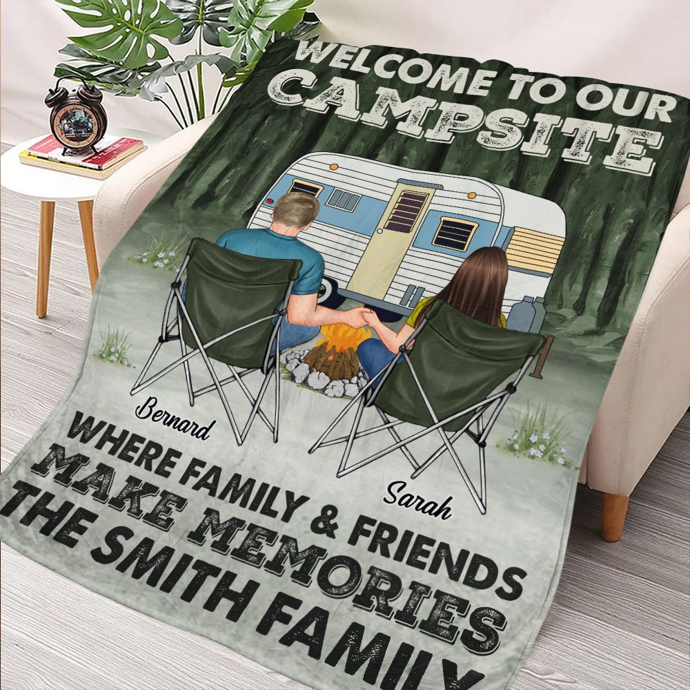 Campsite Blanket - Personalized Blanket - Giftago