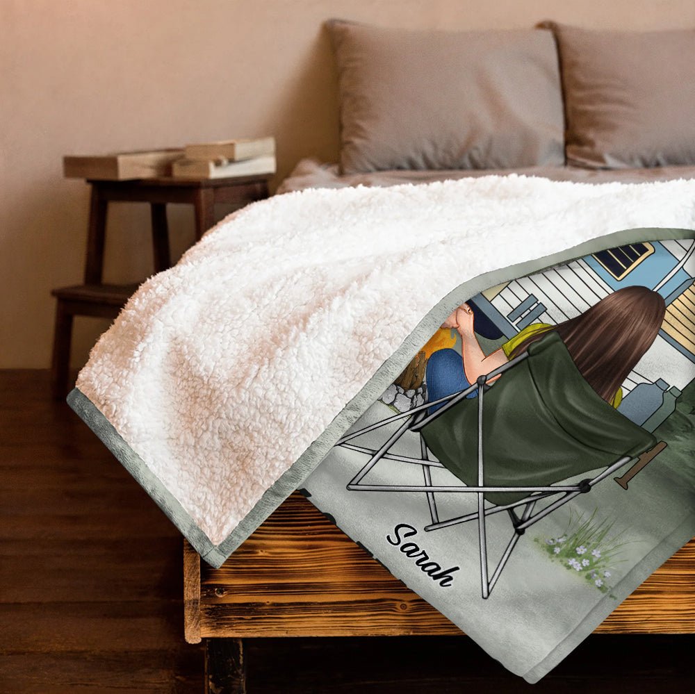 Campsite Blanket - Personalized Blanket - Giftago