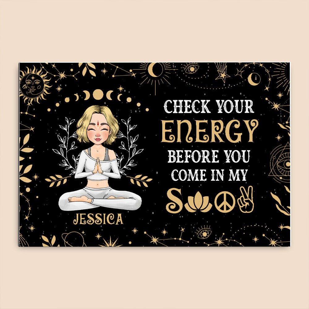 Check Your Energy - Personalized Poster/Canvas - Best Gift For Yoga Lover - Giftago