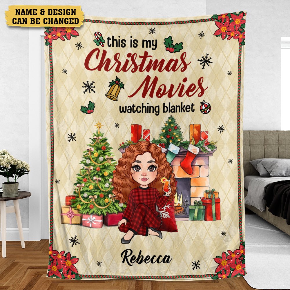 Christmas Movies Watching Blanket - Personalized Blanket - Best Gift For Christmas - Giftago
