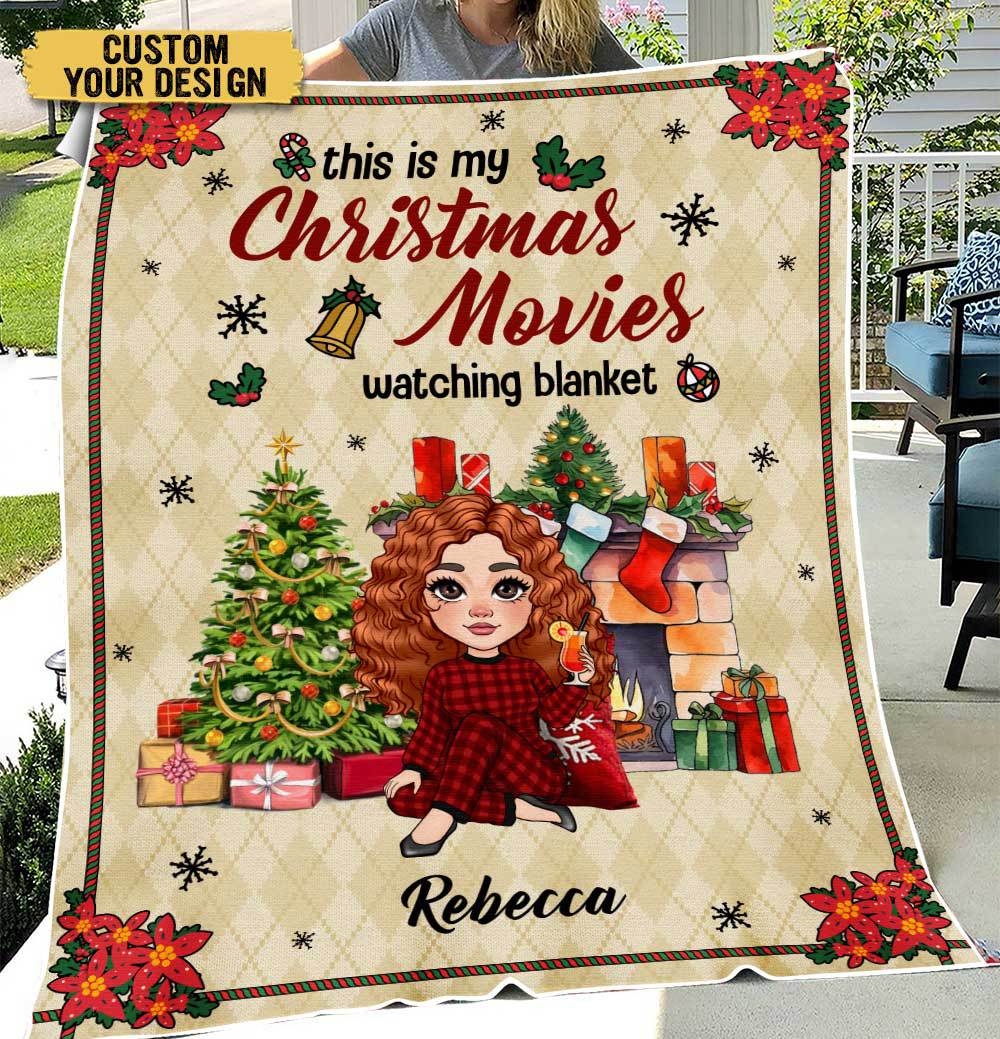 Christmas Movies Watching Blanket - Personalized Blanket - Best Gift For Christmas - Giftago