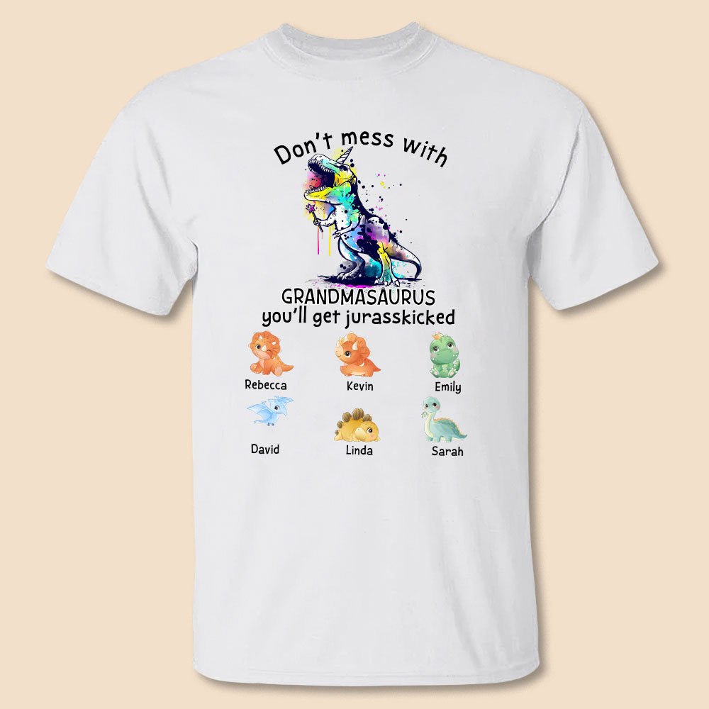 Color Grandmasaurus - Personalized T-Shirt/ Hoodie - Best Gift For Grandma - Giftago