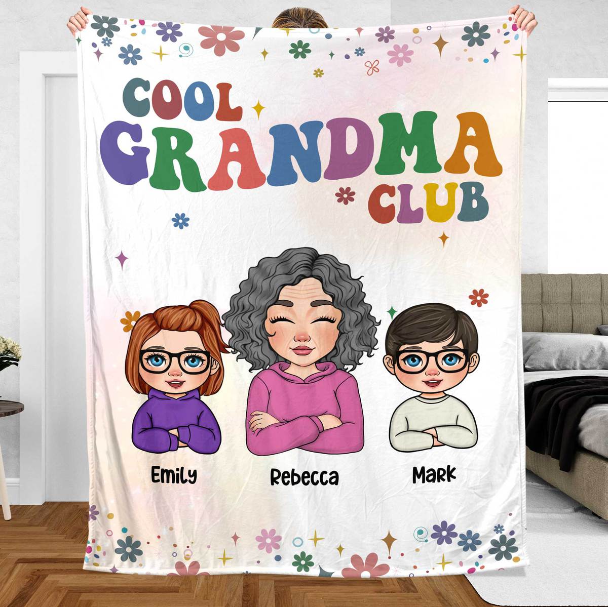 Cool Grandma Club 2 - Personalized Blanket - Best Gift For Mother, For Grandma - Giftago