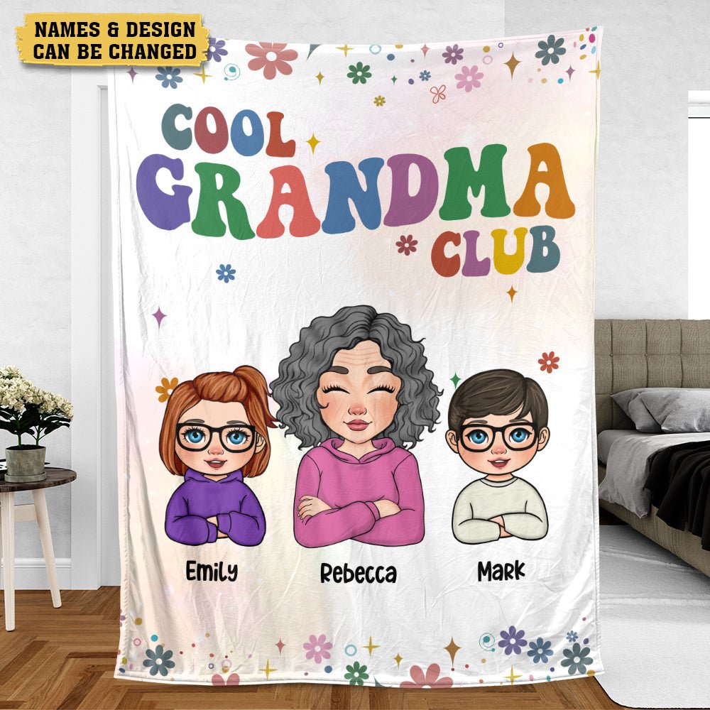 Cool Grandma Club 2 - Personalized Blanket - Best Gift For Mother, For Grandma - Giftago