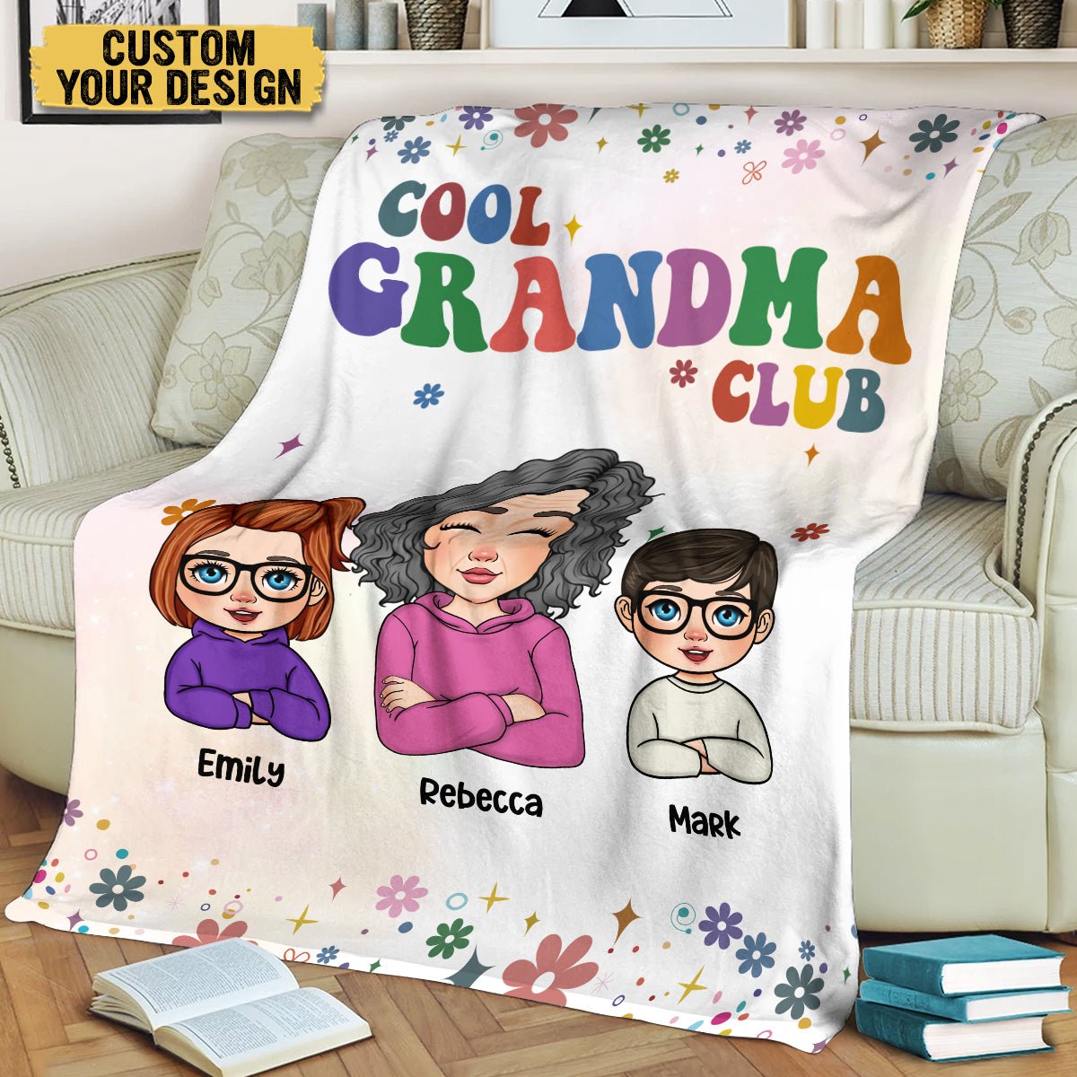 Cool Grandma Club 2 - Personalized Blanket - Best Gift For Mother, For Grandma - Giftago