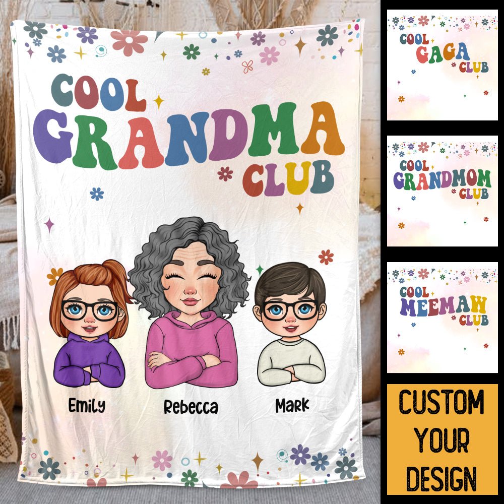 Cool Grandma Club 2 - Personalized Blanket - Best Gift For Mother, For Grandma - Giftago