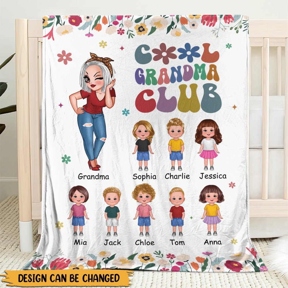 Cool Grandma Club - Personalized Blanket - Best Gift For Mother, Grandma - Giftago