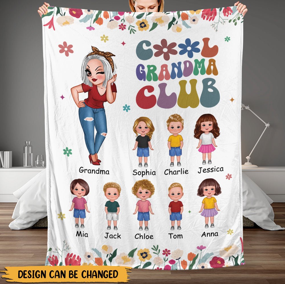 Cool Grandma Club - Personalized Blanket - Best Gift For Mother, Grandma - Giftago