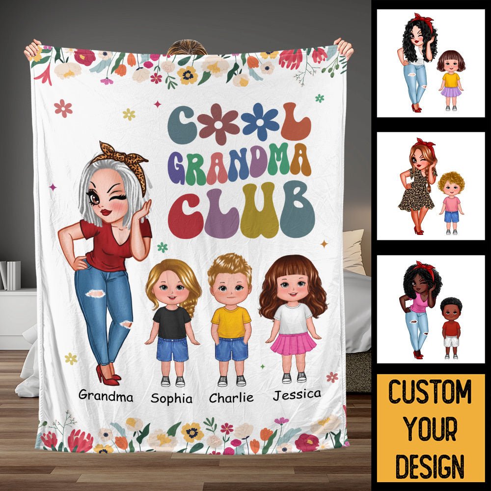 Cool Grandma Club - Personalized Blanket - Best Gift For Mother, Grandma - Giftago