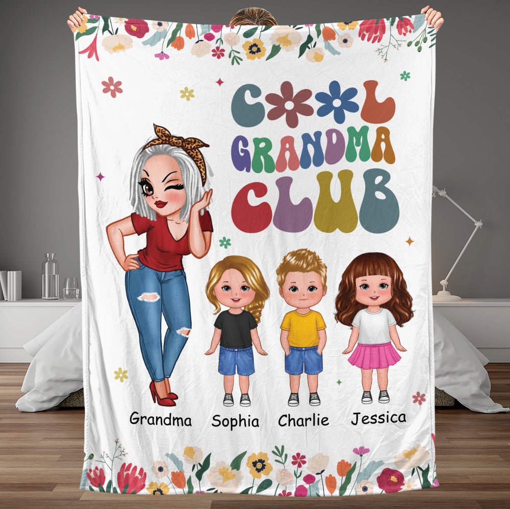 Cool Grandma Club - Personalized Blanket - Best Gift For Mother, Grandma - Giftago