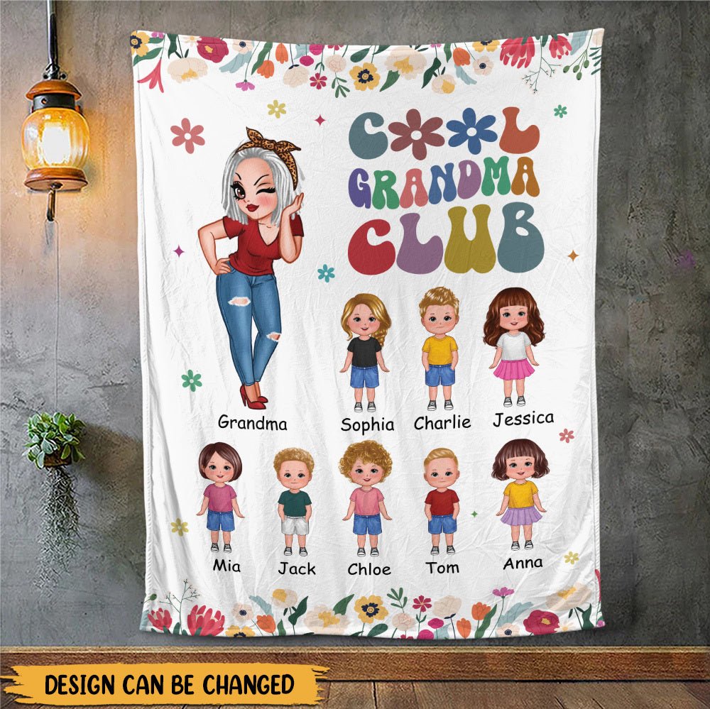 Cool Grandma Club - Personalized Blanket - Best Gift For Mother, Grandma - Giftago