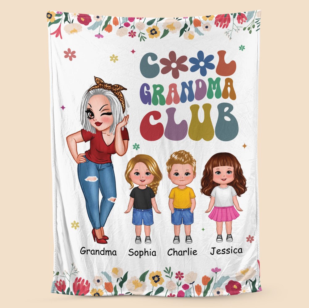 Cool Grandma Club - Personalized Blanket - Best Gift For Mother, Grandma - Giftago