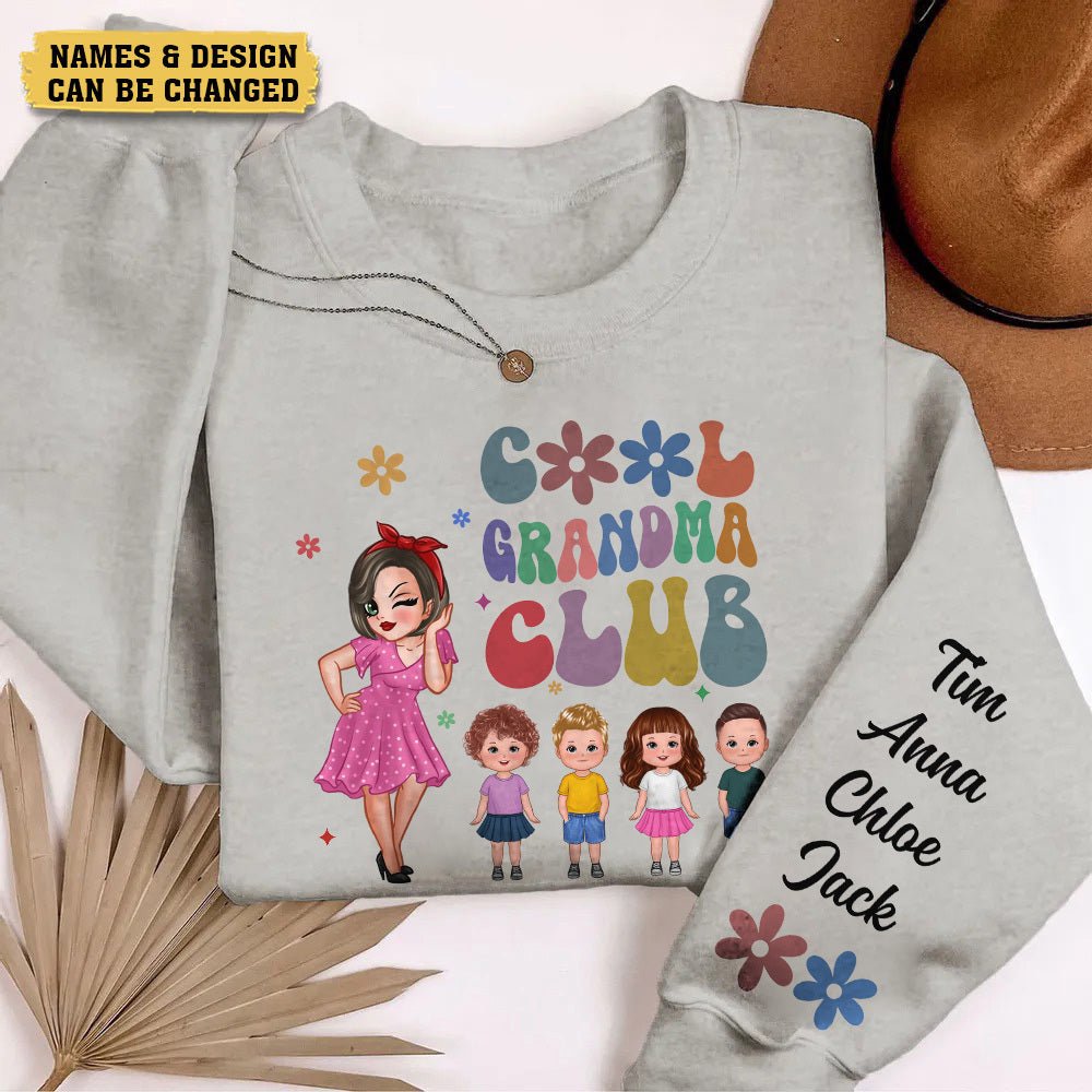 Cool Grandma Club - Personalized T-Shirt/ Hoodie/SweatShirt - Best Gift For Mother, Grandma - Giftago