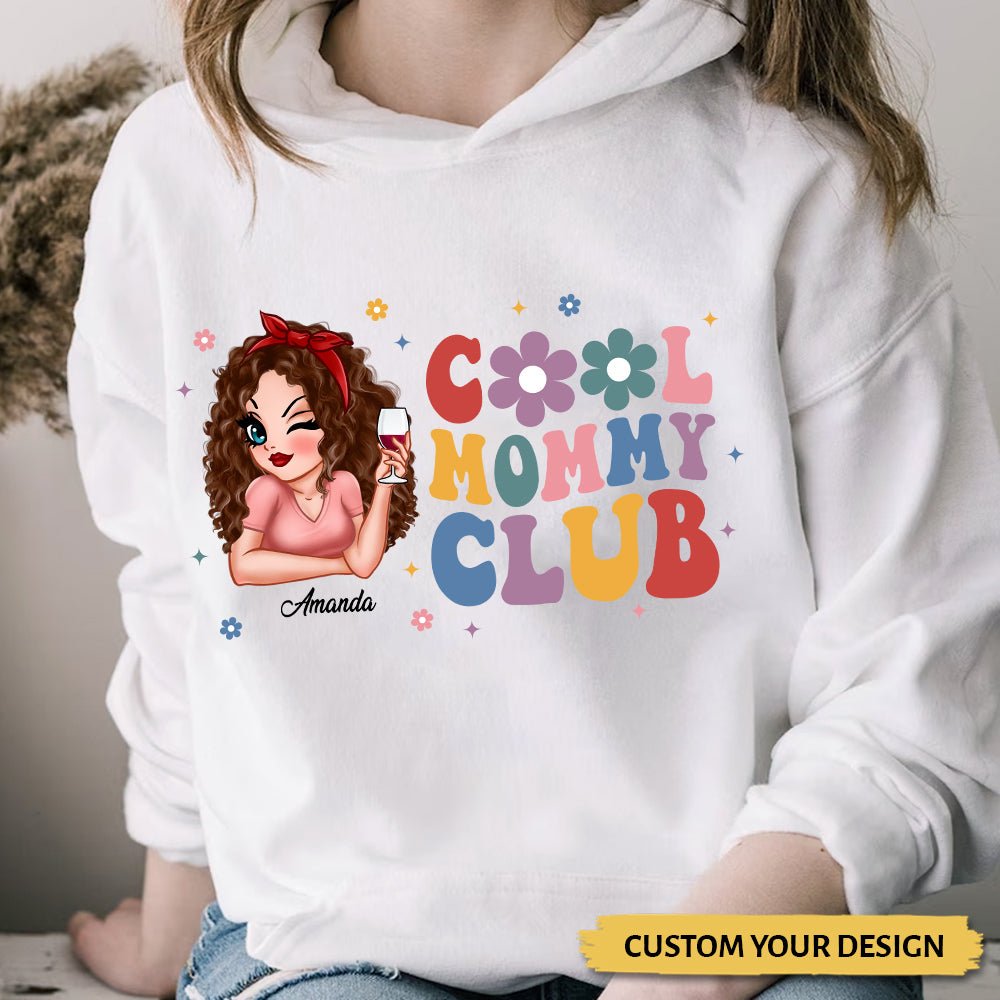 Cool Mommy Club Flower - Personalized T-Shirt/ Hoodie - Best Gift For Mother, Grandma - Giftago