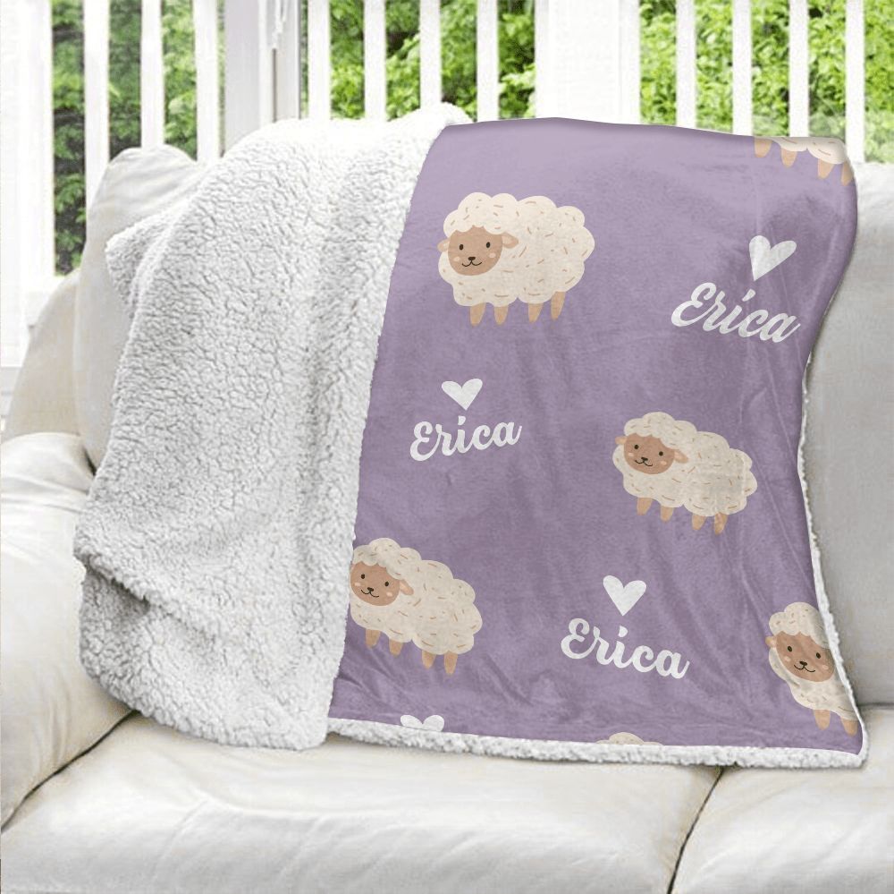 Custom Name & Animal Blanket - Personalized Blanket - Giftago