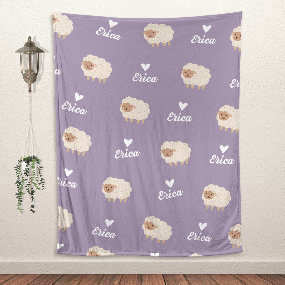 Custom Name & Animal Blanket - Personalized Blanket - Giftago