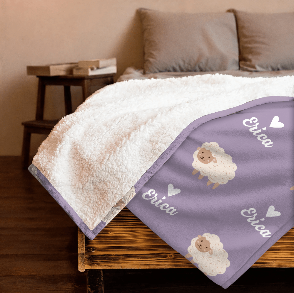 Custom Name & Animal Blanket - Personalized Blanket - Giftago