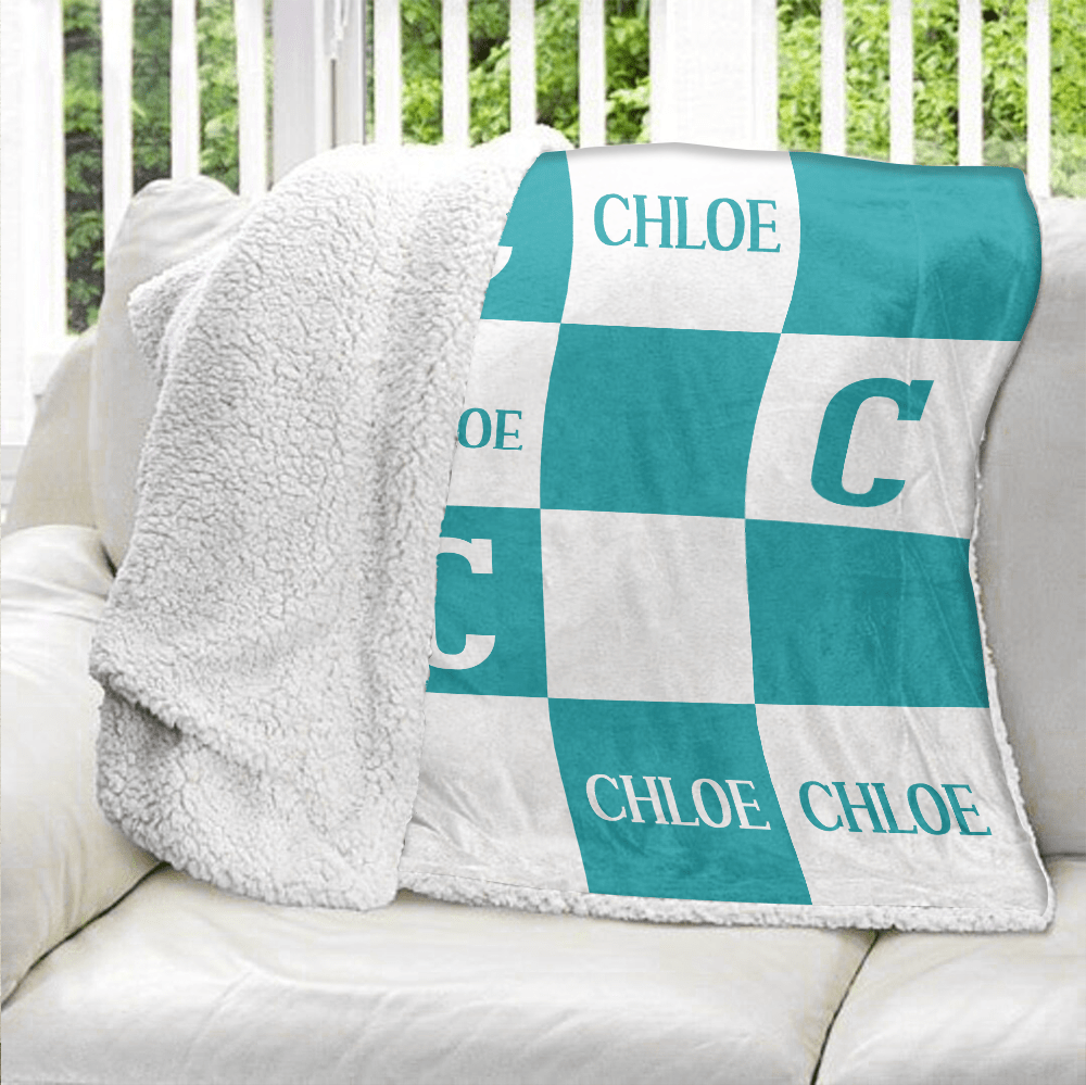 Custom Name Checker Colorful Blanket - Personalized Blanket - Giftago