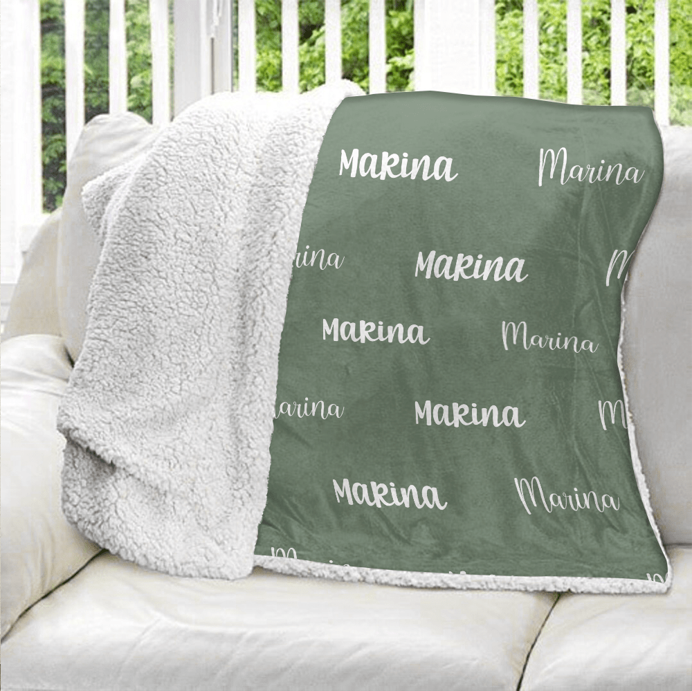 Custom Name Duo Font - Personalized Blanket - Giftago