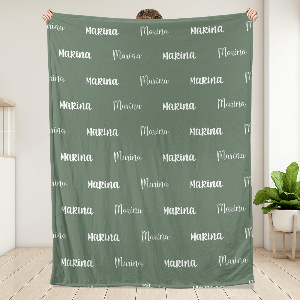 Custom Name Duo Font - Personalized Blanket - Giftago