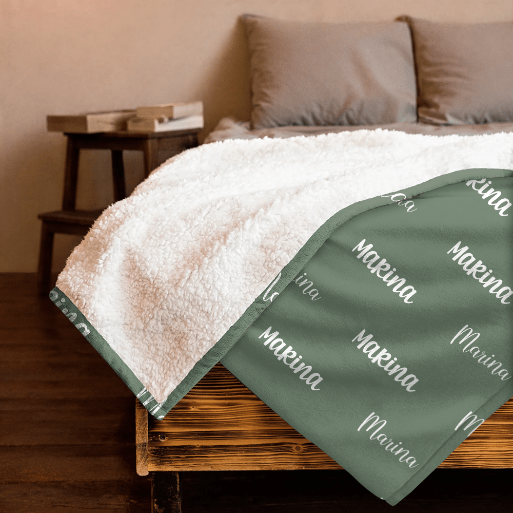 Custom Name Duo Font - Personalized Blanket - Giftago