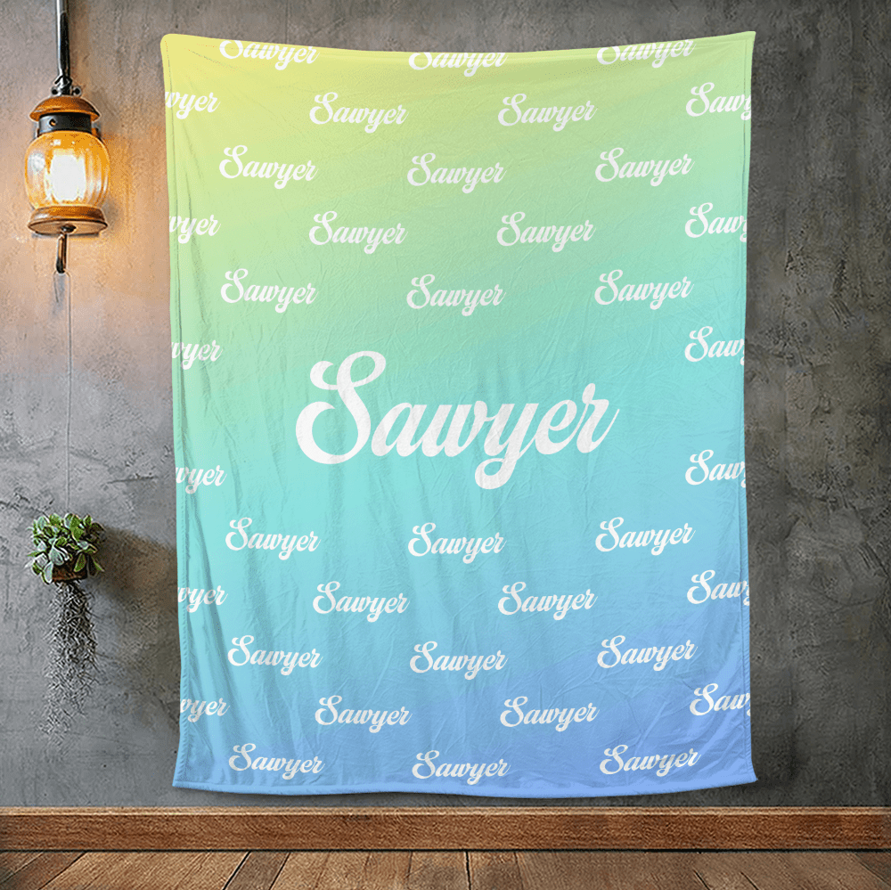 Custom Name Gradient - Personalized Blanket - Giftago