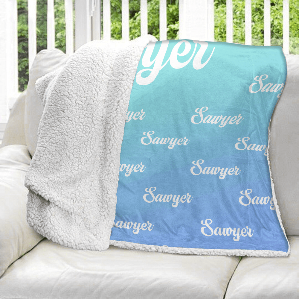 Custom Name Gradient - Personalized Blanket - Giftago