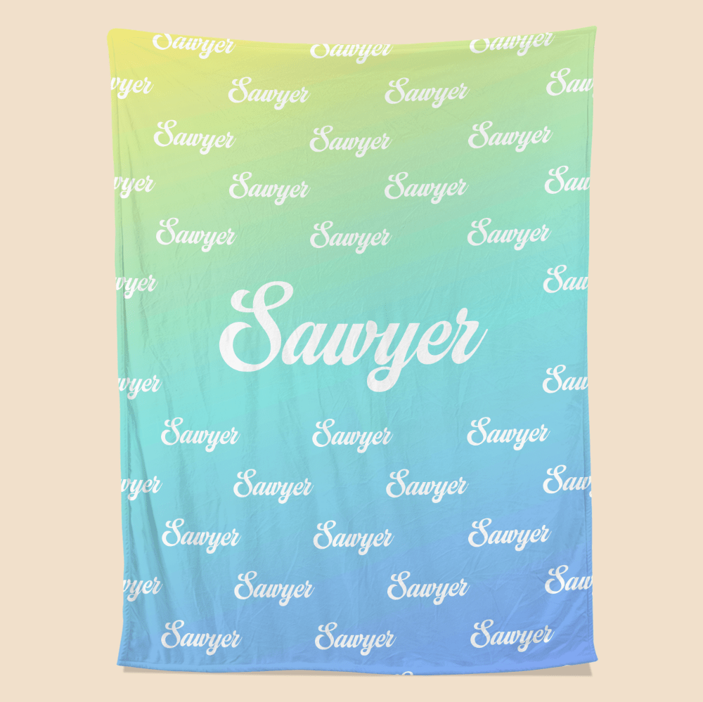 Custom Name Gradient - Personalized Blanket - Giftago