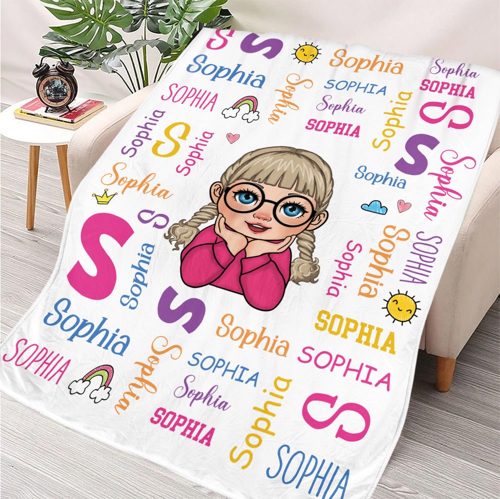 Cute Baby In A Colorful World - Personalized Blanket - Giftago