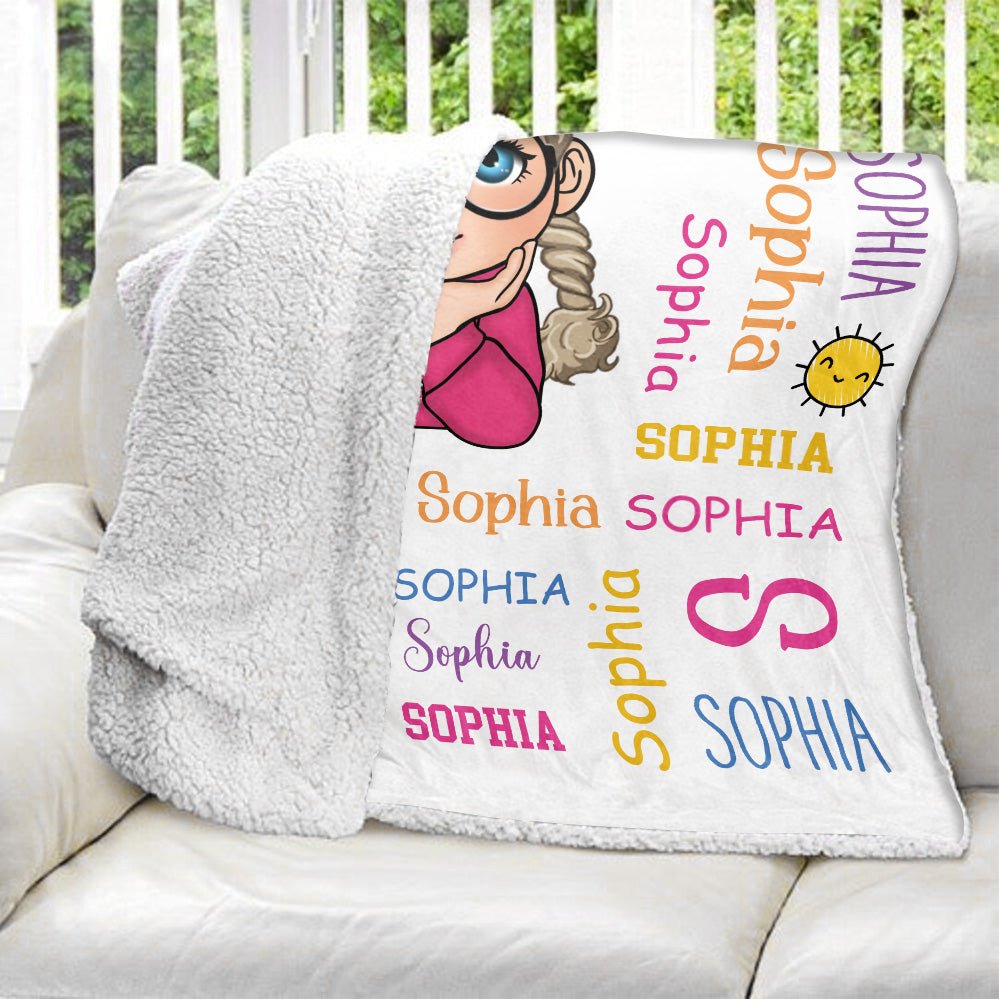 Cute Baby In A Colorful World - Personalized Blanket - Giftago