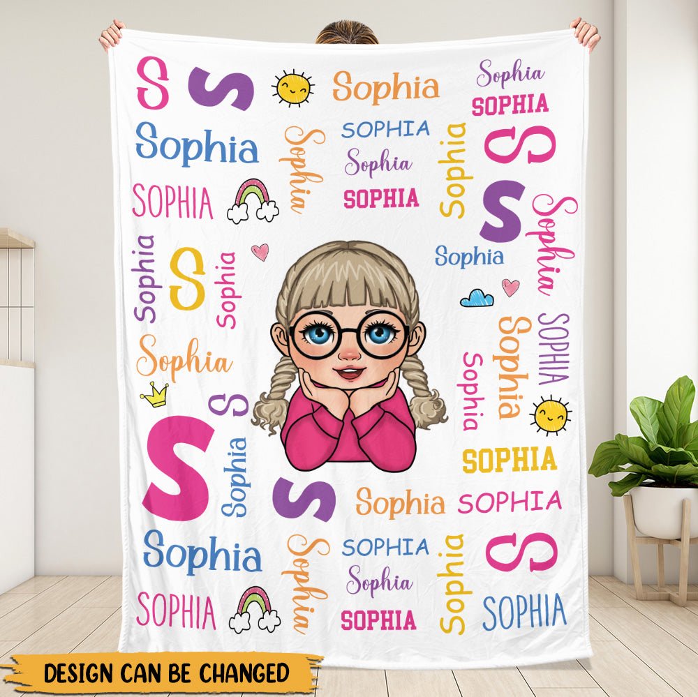Cute Baby In A Colorful World - Personalized Blanket - Giftago
