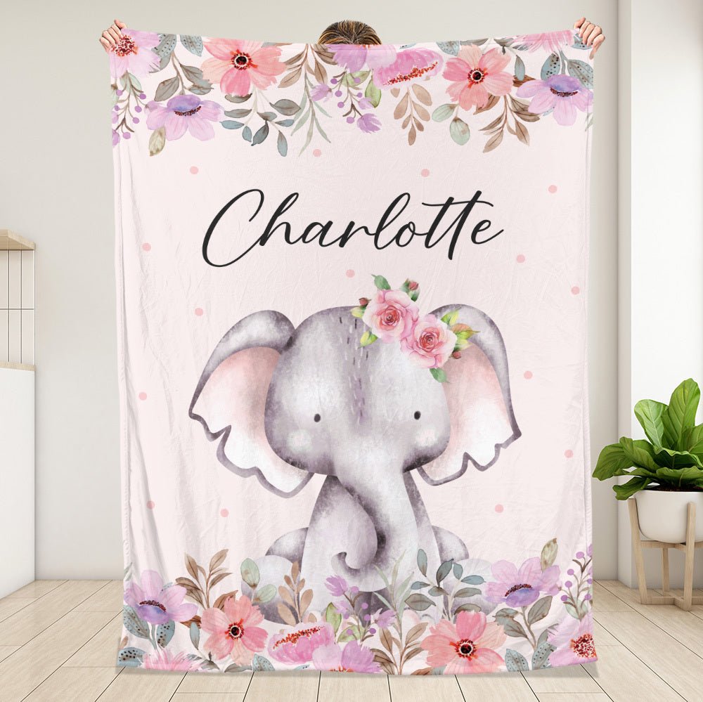 Cute Wild Animal Newborn - Personalized Blanket - Giftago