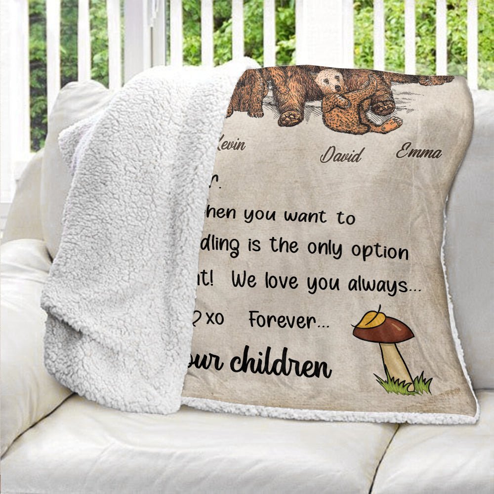 Daddy's Camping Blanket - Personalized Blanket - Giftago