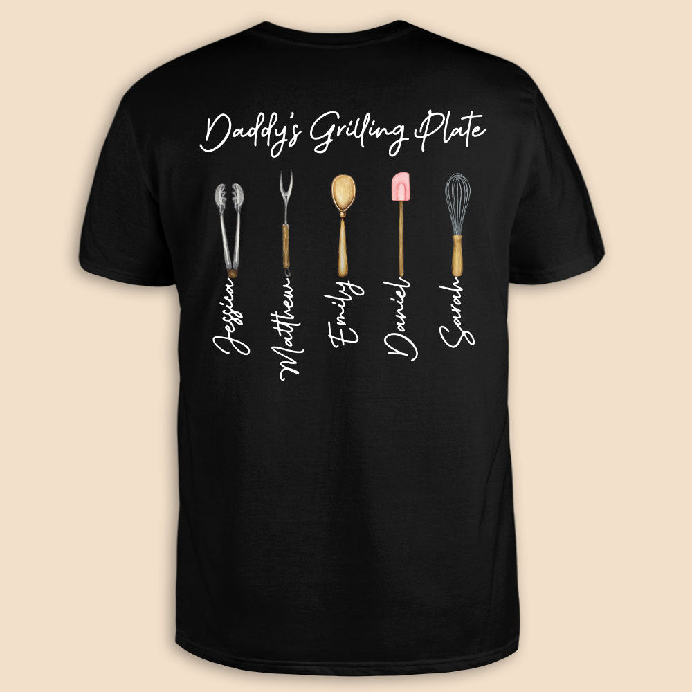 Daddy's Grilling Plate - Personalized T-Shirt/ Hoodie - Best Gift For Father - Giftago