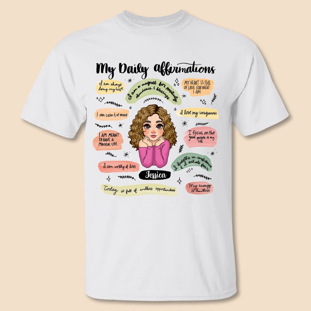 Daily Affirmations - Personalized T-Shirt/ Hoodie - Best Gift For Girls - Giftago