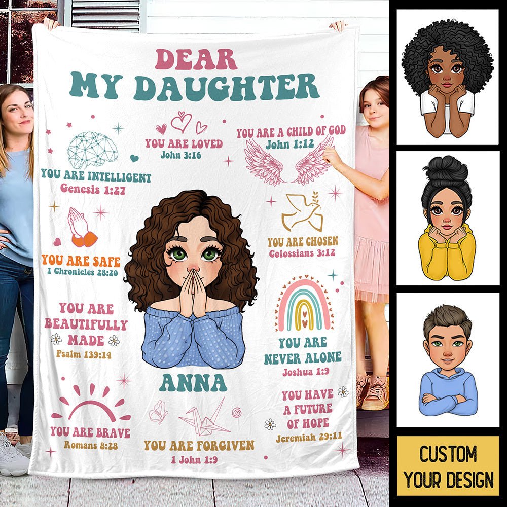 Dear My Daughter - Personalized Blanket - Best Gift For Mom, Daughter, Sister, Friend, Wife - Giftago