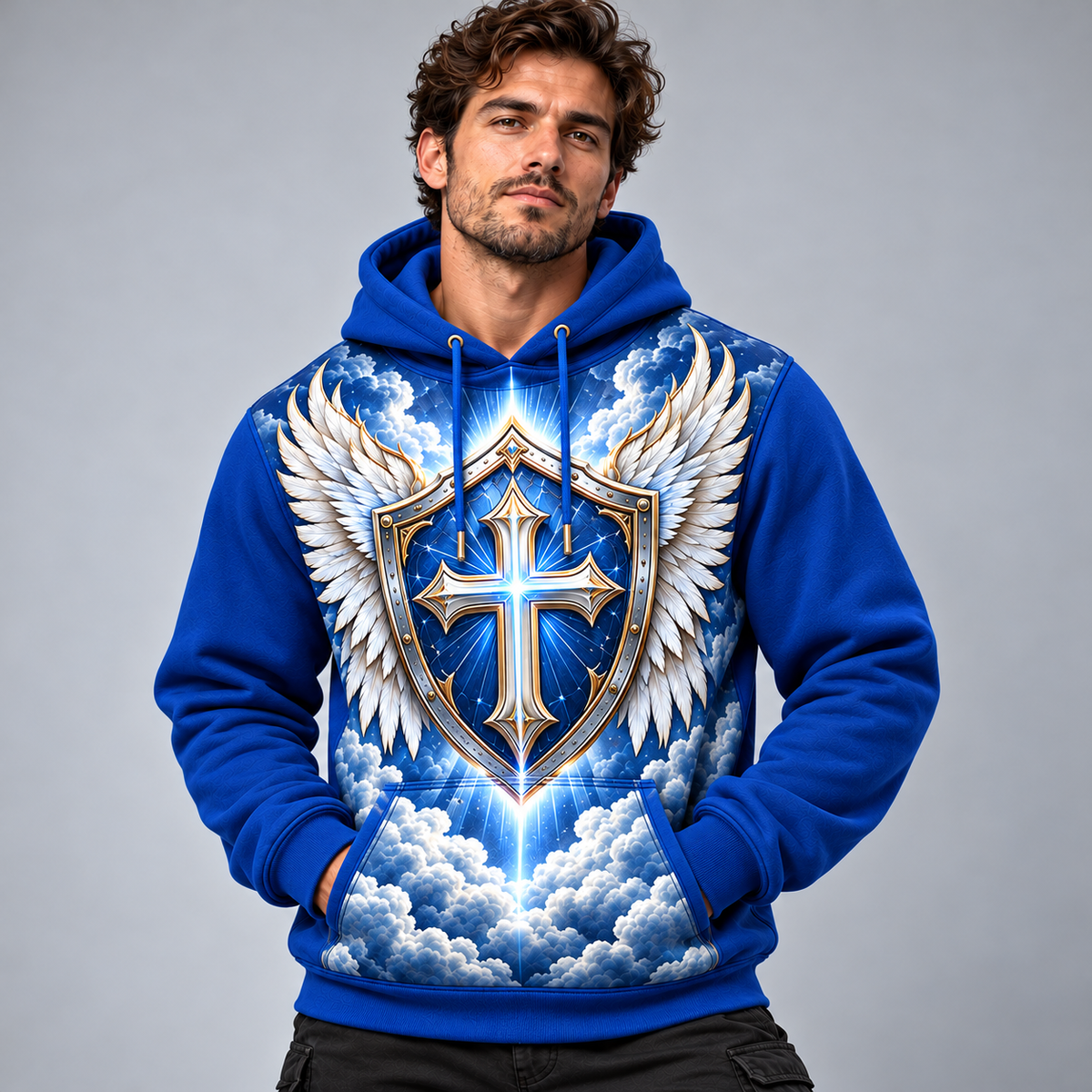 No Weapon Formed – Armor of Heaven Royal Blue Christian Hoodie