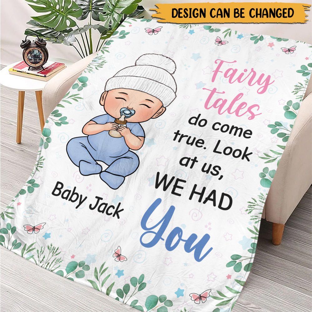 Fairy Tales Come True - Newborn Baby Personalized Blanket - Giftago