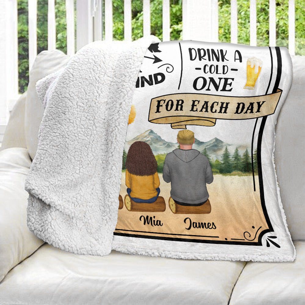 Family Camping Watch The Sunset - Personalized Blanket - Giftago