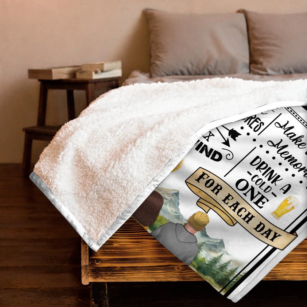 Family Camping Watch The Sunset - Personalized Blanket - Giftago