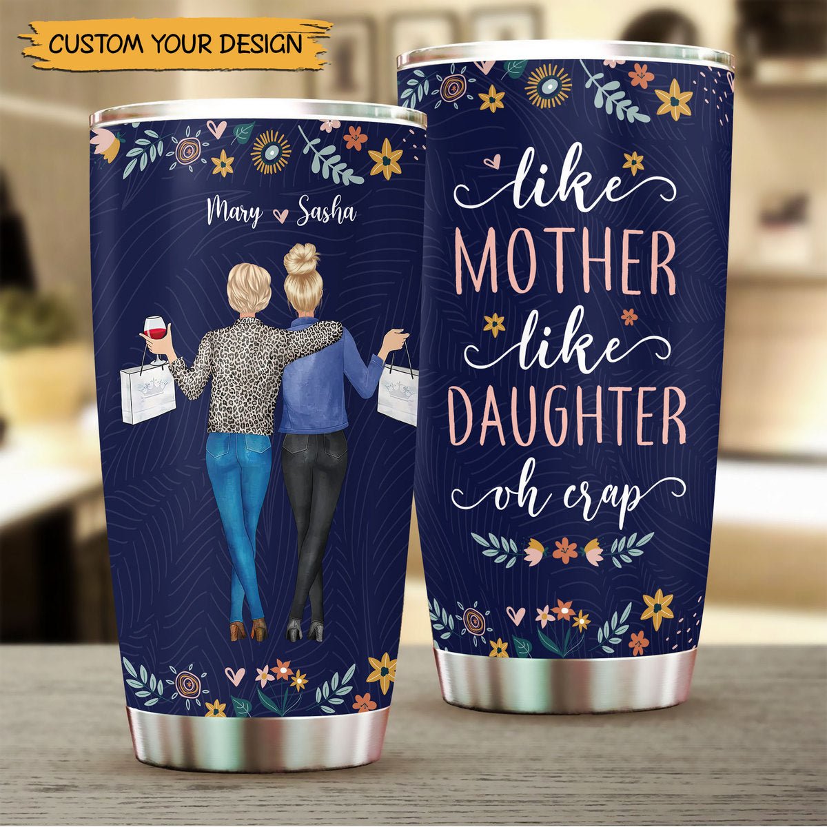 First My Mother Forever My Friend - Personalized Tumbler - Best Gift For Mother, For Daughter - Giftago
